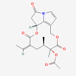 molecular formula C20H23NO7 B14865745 [(1R,4Z,6R,7R)-4-ethylidene-6,7-dimethyl-3,8,15-trioxo-2,9-dioxa-14-azatricyclo[9.5.1.014,17]heptadeca-11(17),12-dien-7-yl] acetate 