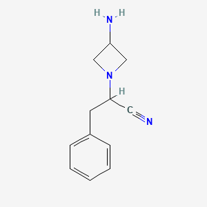 2-(3-Aminoazetidin-1-yl)-3-phenylpropanenitrile