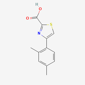 molecular formula C12H11NO2S B14865761 4-(2,4-Dimethylphenyl)-1,3-thiazole-2-carboxylic acid 