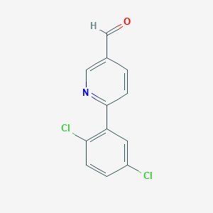 molecular formula C12H7Cl2NO B14865782 6-(2,5-Dichlorophenyl)nicotinaldehyde 