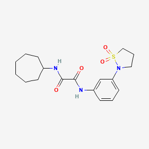 N1-cycloheptyl-N2-(3-(1,1-dioxidoisothiazolidin-2-yl)phenyl)oxalamide