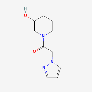 B1486580 1-(3-hydroxypiperidin-1-yl)-2-(1H-pyrazol-1-yl)ethan-1-one CAS No. 1154152-45-0