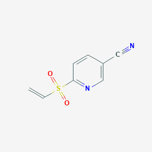 molecular formula C8H6N2O2S B1486582 6-(乙烯磺酰)吡啶-3-腈 CAS No. 1153513-61-1