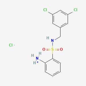 2-{[(3,5-Dichlorobenzyl)amino]sulfonyl}benzenaminium chloride