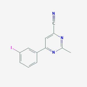 molecular formula C12H8IN3 B14865844 6-(3-Iodophenyl)-2-methylpyrimidine-4-carbonitrile 