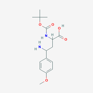 molecular formula C16H24N2O5 B14865858 4-Amino-2-((tert-butoxycarbonyl)amino)-4-(4-methoxyphenyl)butanoic acid 