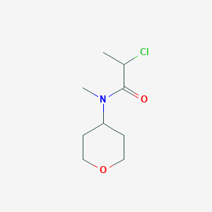 molecular formula C9H16ClNO2 B1486586 2-氯-N-甲基-N-(氧杂-4-基)丙酰胺 CAS No. 1156247-07-2