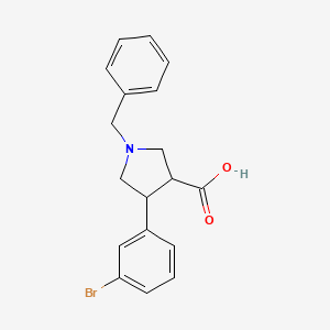 1-Benzyl-4-(3-bromophenyl)pyrrolidine-3-carboxylic acid