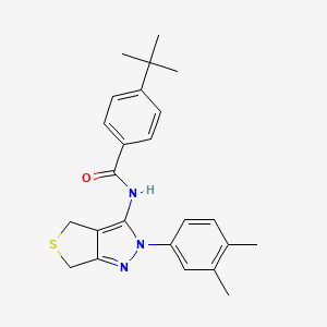 4-tert-butyl-N-[2-(3,4-dimethylphenyl)-2,6-dihydro-4H-thieno[3,4-c]pyrazol-3-yl]benzamide