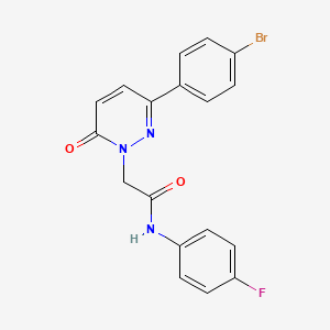 molecular formula C18H13BrFN3O2 B14865895 2-(3-(4-bromophenyl)-6-oxopyridazin-1(6H)-yl)-N-(4-fluorophenyl)acetamide 