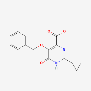 Methyl 5-(benzyloxy)-2-cyclopropyl-6-oxo-1,6-dihydropyrimidine-4-carboxylate