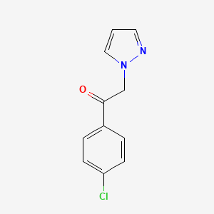 molecular formula C11H9ClN2O B1486591 1-(4-氯苯基)-2-(1H-吡唑-1-基)乙酮 CAS No. 1457-52-9