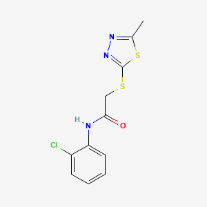 molecular formula C11H10ClN3OS2 B14865920 N-(2-chlorophenyl)-2-[(5-methyl-1,3,4-thiadiazol-2-yl)sulfanyl]acetamide 