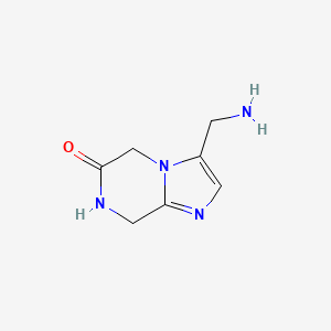 molecular formula C7H10N4O B14865936 3-Aminomethyl-7,8-dihydro-imidazo[1,2-A]pyrazin-6-one 