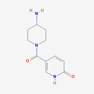 molecular formula C11H15N3O2 B1486594 (4-Aminopiperidin-1-il)(6-hidroxipirimidin-3-il)metanona CAS No. 1154259-26-3