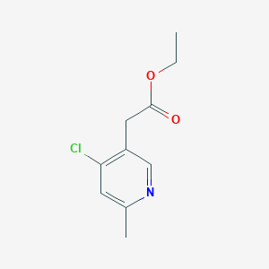 molecular formula C10H12ClNO2 B14865946 Ethyl 2-(4-chloro-6-methylpyridin-3-YL)acetate 