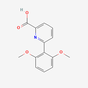 molecular formula C14H13NO4 B14865973 6-(2,6-Dimethoxyphenyl)picolinic acid 