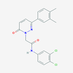 molecular formula C20H17Cl2N3O2 B14865982 N-(3,4-dichlorophenyl)-2-(3-(3,4-dimethylphenyl)-6-oxopyridazin-1(6H)-yl)acetamide 