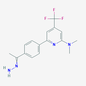 6-(4-ethanehydrazonoylphenyl)-N,N-dimethyl-4-(trifluoromethyl)pyridin-2-amine