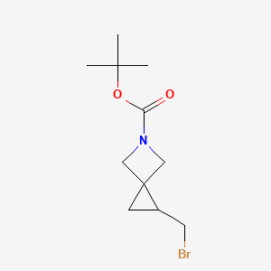 molecular formula C11H18BrNO2 B14866017 Tert-butyl 1-(bromomethyl)-5-azaspiro[2.3]hexane-5-carboxylate 