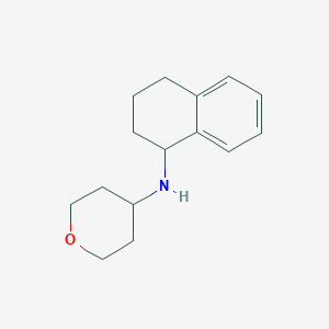molecular formula C15H21NO B1486602 N-(1,2,3,4-tetrahydronaphthalen-1-yl)oxan-4-amine CAS No. 1157014-22-6