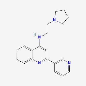 molecular formula C20H22N4 B14866028 2-(Pyridin-3-yl)-N-(2-(pyrrolidin-1-yl)ethyl)quinolin-4-amine 