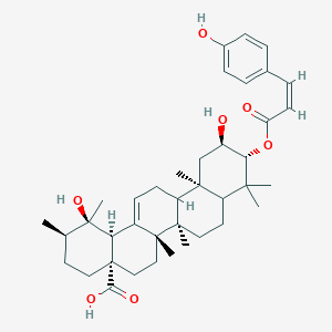 (1R,2R,4aS,6aS,6bR,10R,11R,12aR,14bS)-1,11-dihydroxy-10-[(Z)-3-(4-hydroxyphenyl)prop-2-enoyl]oxy-1,2,6a,6b,9,9,12a-heptamethyl-2,3,4,5,6,6a,7,8,8a,10,11,12,13,14b-tetradecahydropicene-4a-carboxylic acid