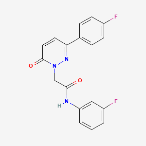 molecular formula C18H13F2N3O2 B14866078 N-(3-fluorophenyl)-2-(3-(4-fluorophenyl)-6-oxopyridazin-1(6H)-yl)acetamide 