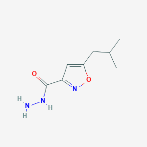 molecular formula C8H13N3O2 B14866083 5-(2-Methylpropyl)-1,2-oxazole-3-carbohydrazide 