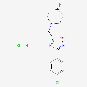 1-{[3-(4-Chlorophenyl)-1,2,4-oxadiazol-5-yl]methyl}piperazine hydrochloride