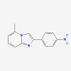 molecular formula C14H13N3 B14866099 4-(5-Methylimidazo[1,2-a]pyridin-2-yl)aniline 