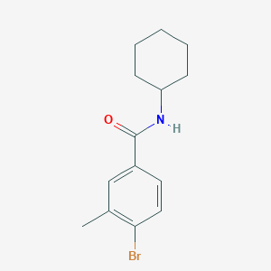 molecular formula C14H18BrNO B1486612 N-Cyclohexyl-4-bromo-3-methylbenzamide CAS No. 1020252-80-5