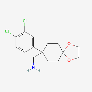 (8-(3,4-Dichlorophenyl)-1,4-dioxaspiro[4.5]decan-8-yl)methanamine