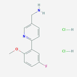 (6-(5-Fluoro-2-methoxyphenyl)pyridin-3-yl)methanamine dihydrochloride