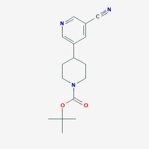 molecular formula C16H21N3O2 B14866149 Tert-butyl 4-(5-cyanopyridin-3-yl)piperidine-1-carboxylate 