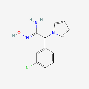 (Z)-2-(3-chlorophenyl)-N'-hydroxy-2-(1H-pyrrol-1-yl)acetimidamide