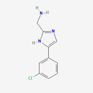 molecular formula C10H10ClN3 B1486620 (4-(3-Chlorophenyl)-1H-imidazol-2-YL)methanamine CAS No. 944897-81-8