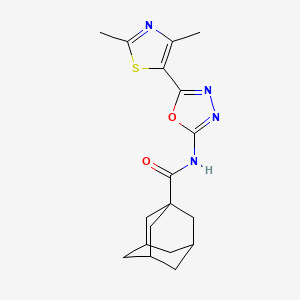 molecular formula C18H22N4O2S B14866214 (3r,5r,7r)-N-(5-(2,4-dimethylthiazol-5-yl)-1,3,4-oxadiazol-2-yl)adamantane-1-carboxamide 