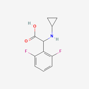 molecular formula C11H11F2NO2 B1486622 2-(Cyclopropylamino)-2-(2,6-difluorophenyl)acetic acid CAS No. 1218402-52-8