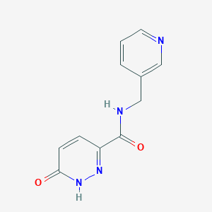 molecular formula C11H10N4O2 B14866237 6-oxo-N-(pyridin-3-ylmethyl)-1,6-dihydropyridazine-3-carboxamide 