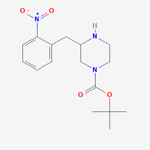 molecular formula C16H23N3O4 B14866249 3-(2-Nitro-benzyl)-piperazine-1-carboxylic acid tert-butyl ester 