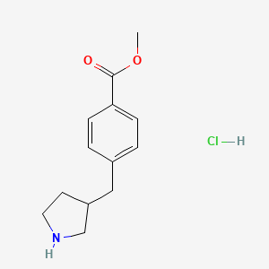 molecular formula C13H18ClNO2 B1486625 Methyl 4-(3-pyrrolidinylmethyl)benzoate hydrochloride CAS No. 1187173-05-2