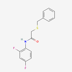 molecular formula C15H13F2NOS B14866250 2-(benzylthio)-N-(2,4-difluorophenyl)acetamide 