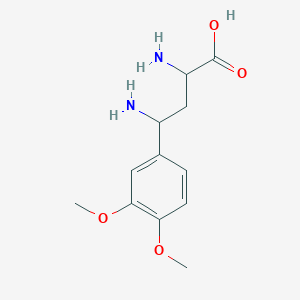 molecular formula C12H18N2O4 B14866255 2,4-Diamino-4-(3,4-dimethoxyphenyl)butanoic acid 