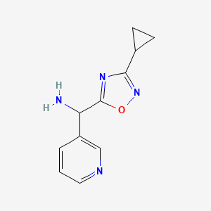 (3-Cyclopropyl-1,2,4-oxadiazol-5-yl)(pyridin-3-yl)methanamine