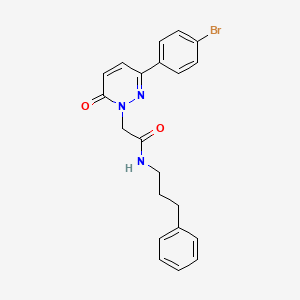 molecular formula C21H20BrN3O2 B14866273 2-(3-(4-bromophenyl)-6-oxopyridazin-1(6H)-yl)-N-(3-phenylpropyl)acetamide 