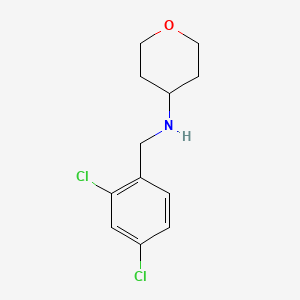 molecular formula C12H15Cl2NO B1486628 N-[(2,4-dichlorophenyl)methyl]oxan-4-amine CAS No. 1154931-42-6