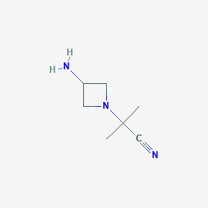 2-(3-Aminoazetidin-1-yl)-2-methylpropanenitrile