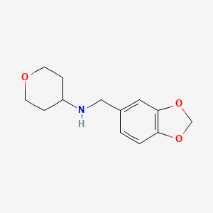 molecular formula C13H17NO3 B1486630 N-[(2H-1,3-benzodioxol-5-yl)methyl]oxan-4-amine CAS No. 1157011-66-9