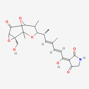 molecular formula C22H27NO8 B14866302 (3E)-3-[(2E,4E,6R)-1-hydroxy-6-[(2S)-2-(hydroxymethyl)-1,7-dimethyl-5-oxo-3,9,10-trioxatricyclo[4.3.1.02,4]decan-8-yl]-4-methylhepta-2,4-dienylidene]pyrrolidine-2,4-dione 